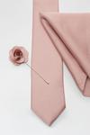 Burton Pink Tie Matching Pocket Square And Pin thumbnail 2