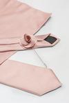 Burton Pink Tie Matching Pocket Square And Pin thumbnail 3