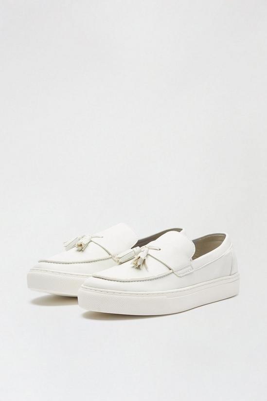 Burton Suede Look Slip On Shoes With Tassle 2