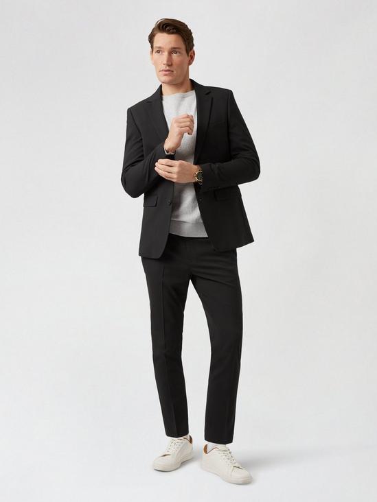 Burton Skinny Fit Black Essential Suit Trousers 2