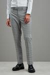Burton Grey Skinny Check Suit Trousers thumbnail 2