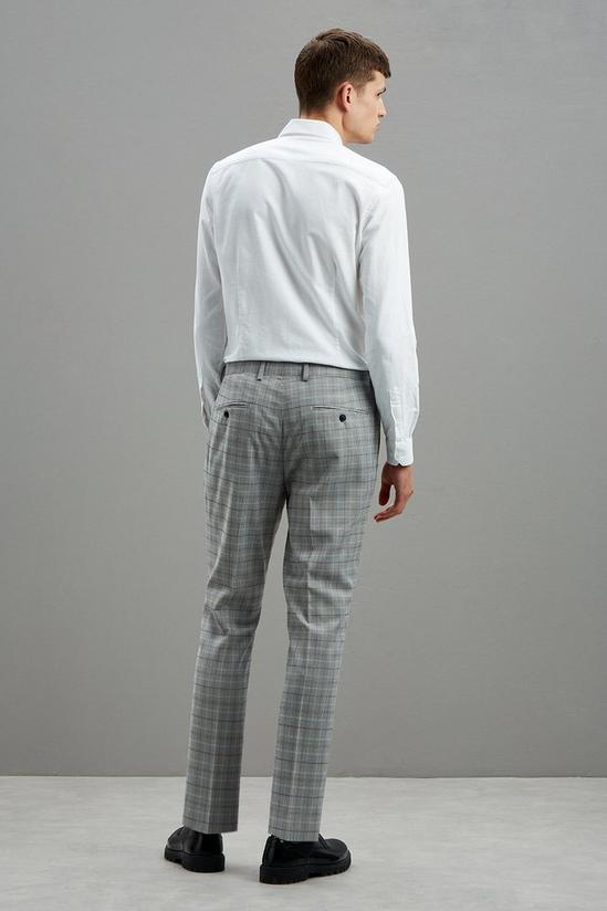 Burton Grey Skinny Check Suit Trousers 3