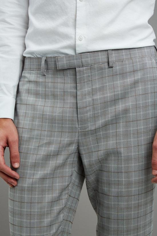 Burton Grey Skinny Check Suit Trousers 4