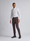 Burton Red and Black Tartan Skinny Fit Suit Trousers thumbnail 2