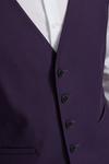 Burton Purple Plain Waistcoat thumbnail 4