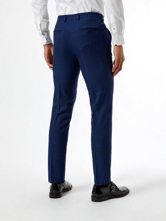 Burton Skinny Fit Navy Check Trouser 2