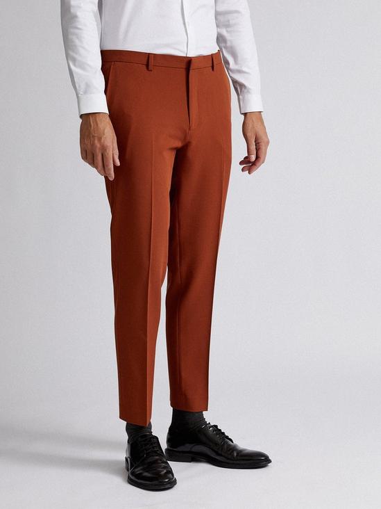 Burton Brown Skinny Fit Suit Trousers 1