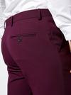 Burton Burgundy Stretch Skinny Fit Suit Trousers thumbnail 3