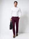 Burton Burgundy Stretch Skinny Fit Suit Trousers thumbnail 4