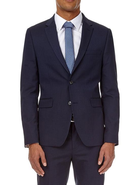 Burton Essential Navy Skinny Fit Suit Jacket 1