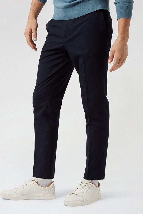 Burton Navy Essential Skinny Fit Suit Trousers 1