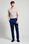 Burton Slim Fit Blue Texture Suit Trousers thumbnail 1