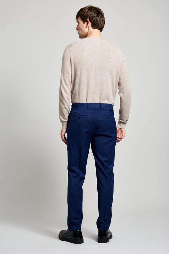 Burton Slim Fit Blue Texture Suit Trousers 3