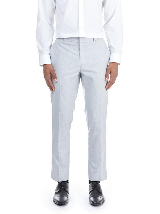 Burton Light Grey Skinny Fit Suit Trousers 1