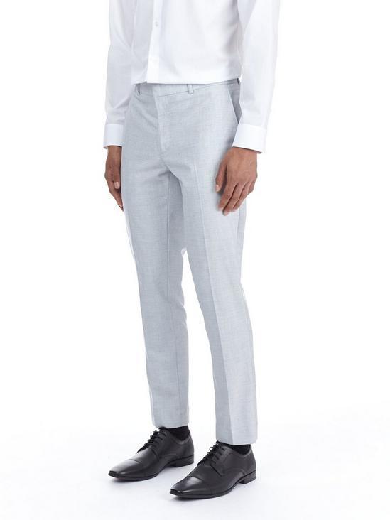 Burton Light Grey Skinny Fit Suit Trousers 3