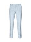 Burton Pale Blue Slim Fit Textured Trousers thumbnail 2