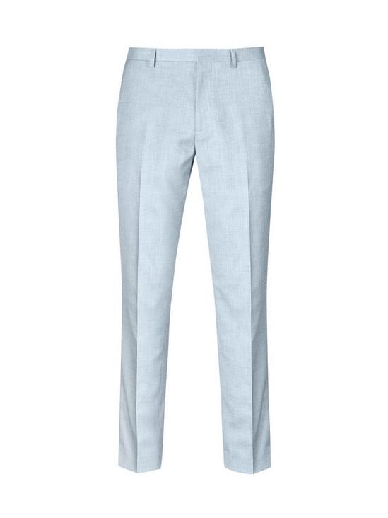 Burton Pale Blue Slim Fit Textured Trousers 2