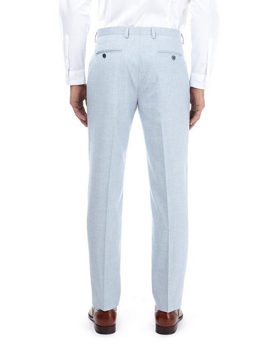 Burton Pale Blue Slim Fit Textured Trousers 4