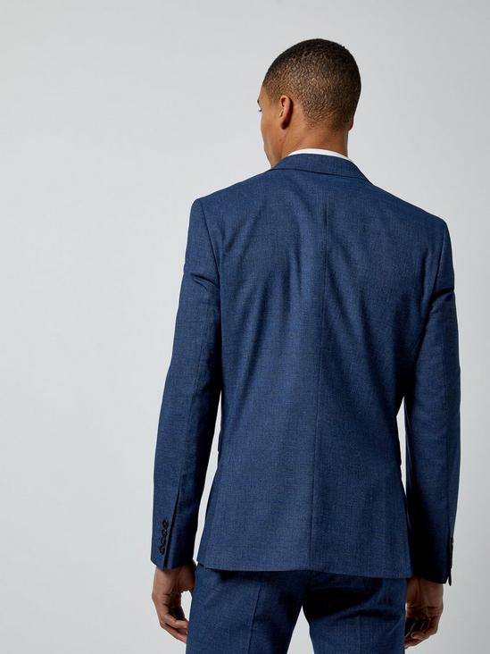 Burton Denim texture skinny fit suit jacket 2