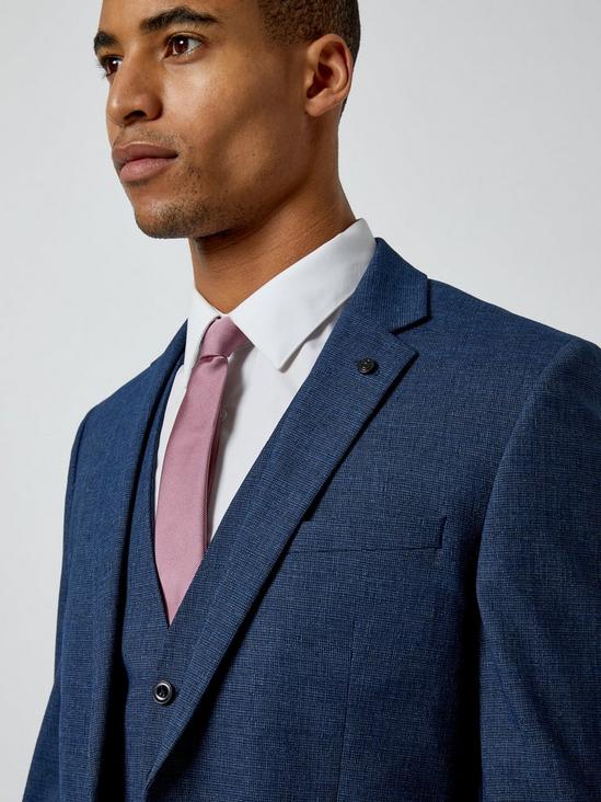 Burton Denim texture skinny fit suit jacket 3