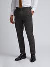 Burton Brown Saddle Skinny Fit Check Suit Trousers thumbnail 1