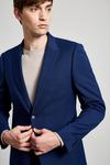 Burton Slim Fit Blue Texture Suit Jacket thumbnail 4