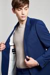 Burton Slim Fit Blue Texture Suit Jacket thumbnail 6
