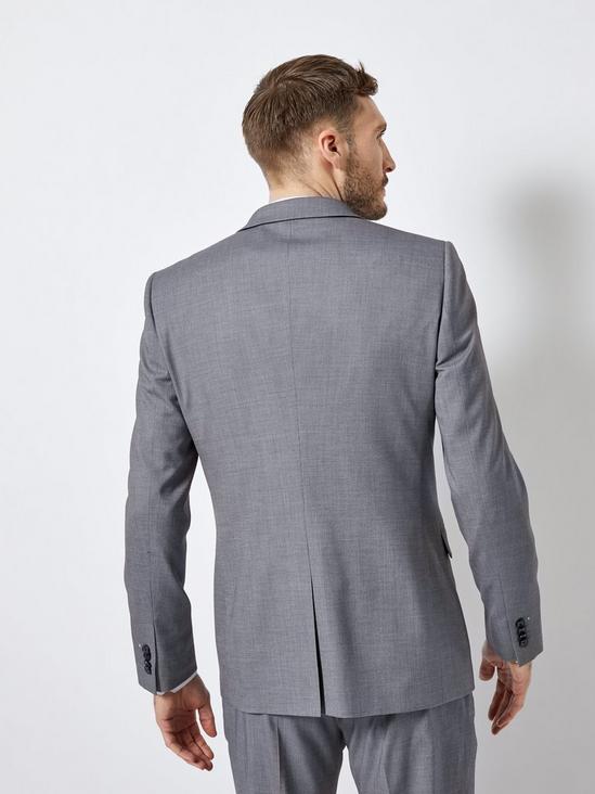 Burton Grey Texture Skinny Fit Suit Jacket 2