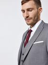 Burton Grey Texture Skinny Fit Suit Jacket thumbnail 3