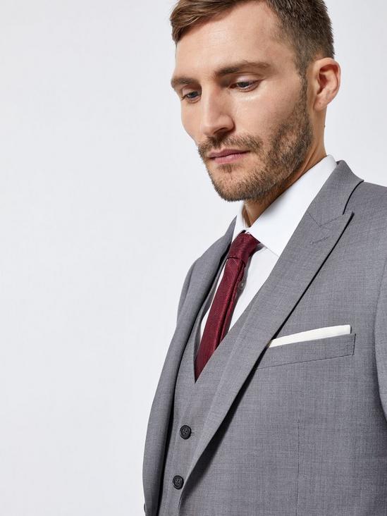 Burton Grey Texture Skinny Fit Suit Jacket 3