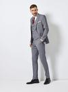 Burton Grey Texture Skinny Fit Suit Jacket thumbnail 4