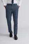 Burton Blue Jaspe Check Slim Fit Suit Trousers thumbnail 1