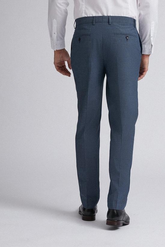 Burton Blue Jaspe Check Slim Fit Suit Trousers 3