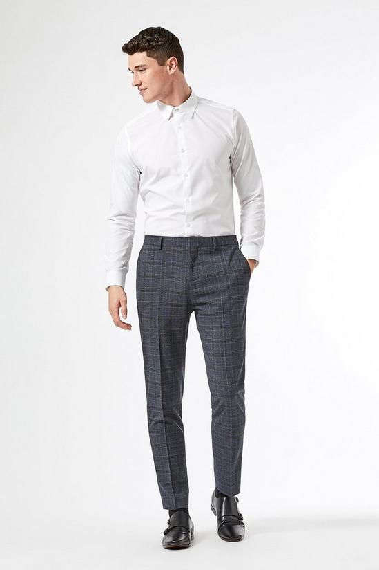 Burton Slim Fit Russet Pow Check Suit Trouser 2