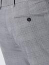 Burton Grey Highlight Check Slim Fit Suit Trousers thumbnail 3