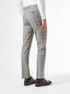 Burton Grey and burgundy check slim fit suit trousers thumbnail 2