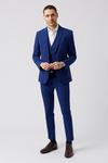 Burton Bright Blue Skinny Fit Suit Waistcoat thumbnail 1