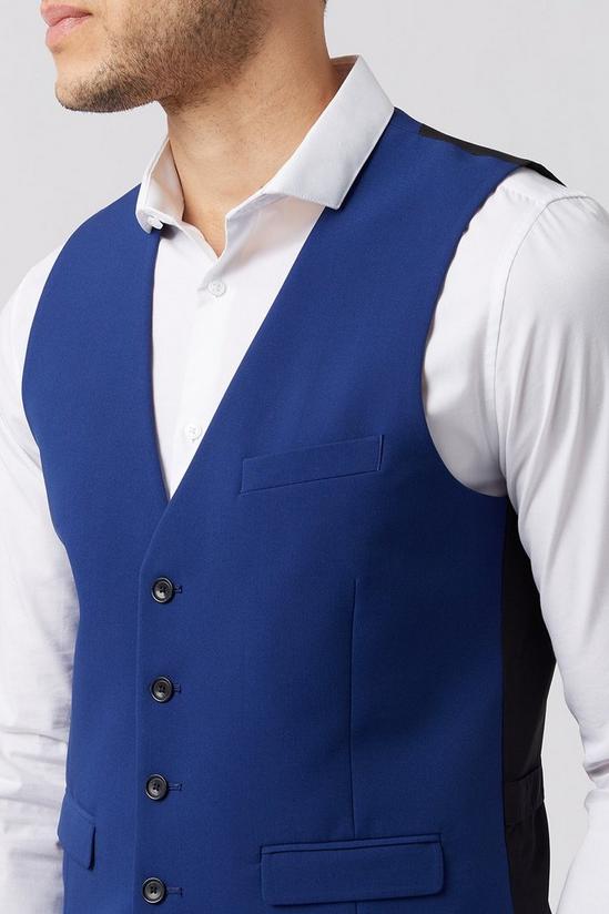 Burton Bright Blue Skinny Fit Suit Waistcoat 3