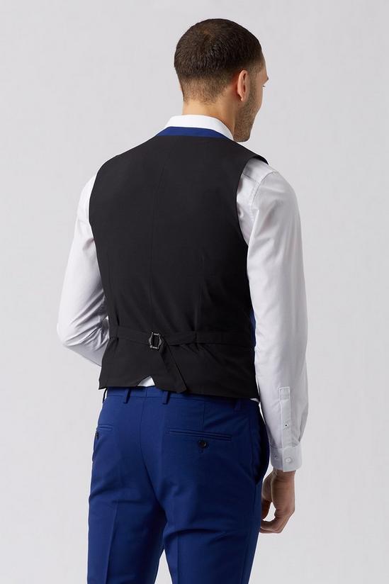 Burton Bright Blue Skinny Fit Suit Waistcoat 4