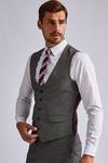 Burton Grey Birdseye Slim Fit Suit Waistcoats thumbnail 1