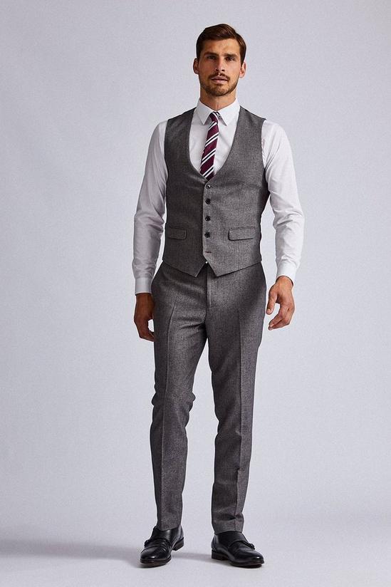 Burton Grey Birdseye Slim Fit Suit Waistcoats 2