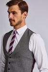 Burton Grey Birdseye Slim Fit Suit Waistcoats thumbnail 4