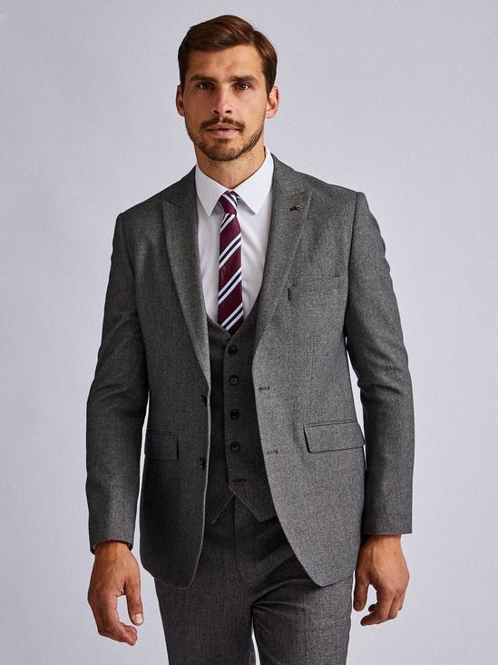Burton Grey Birdseye Slim Fit Suit Waistcoats 5