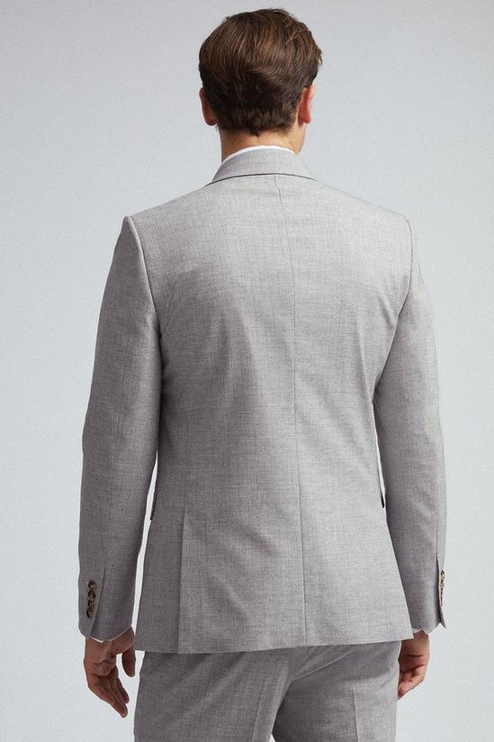 Burton Grey and Black Stripe Slim Fit Suit Jacket 3