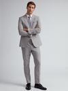 Burton Grey and Black Stripe Slim Fit Suit Jacket thumbnail 5