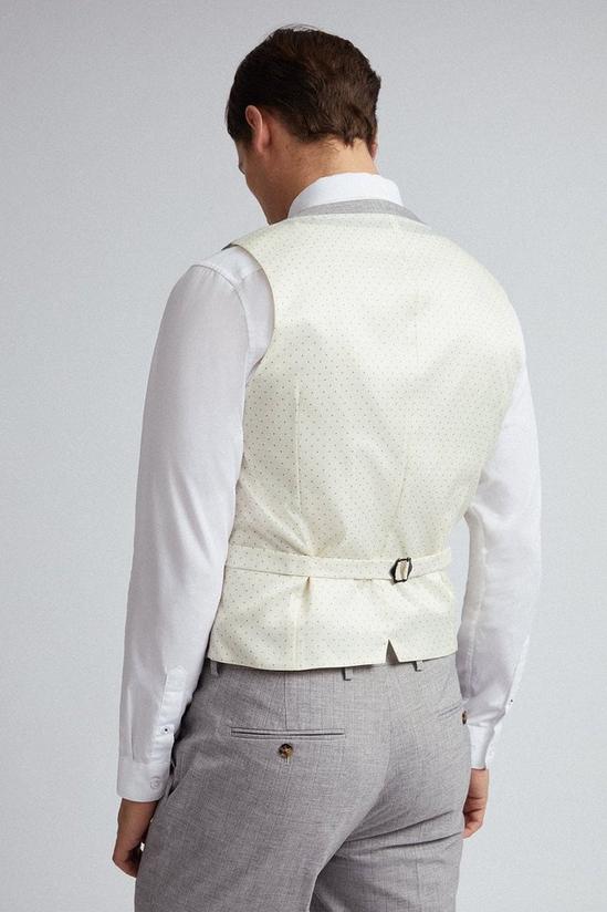 Burton Grey and Black Stripe Slim Fit Suit Waistcoat 3