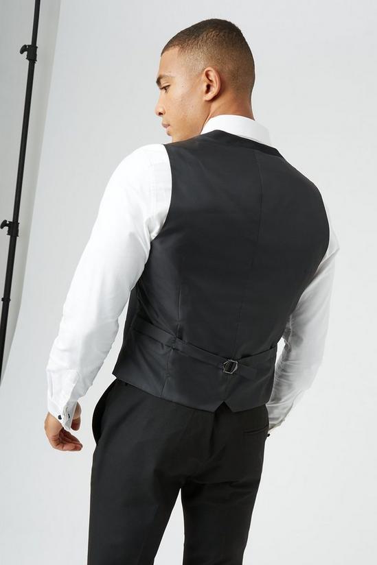 Burton Slim Fit Black Tuxedo Waistcoat 3