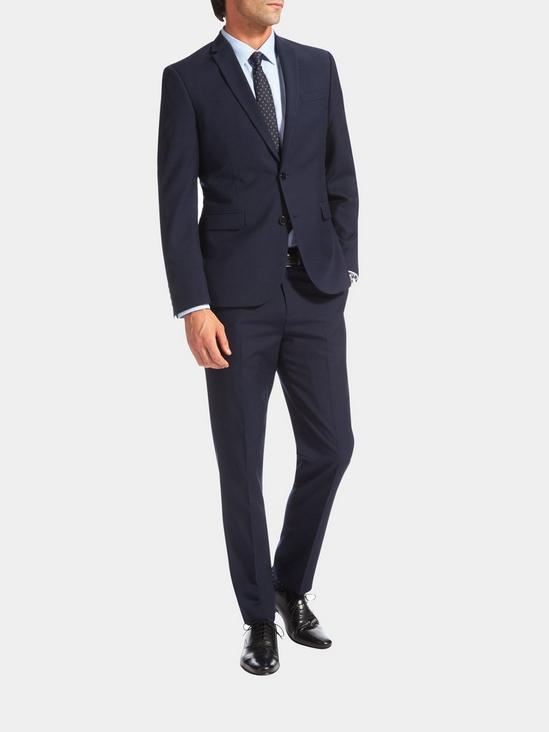 Burton Navy Essential Slim Fit Suit Jacket 1