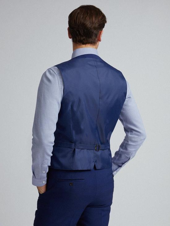 Burton Blue Self Check Tailored Fit Suit Waistcoat 2