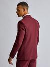 Burton Burgundy Stretch Skinny Fit Suit Jacket thumbnail 3